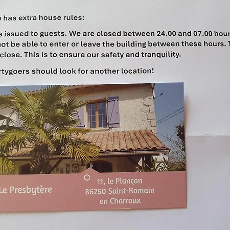 Le Presbytere Bed & Breakfast Saint-Romain (Vienne)